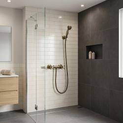 Aquanello Heritage Ascot Classic Surface-Mounted Shower Faucet Set with Star Knobs Bronze including Hand Shower BN-2002-HA